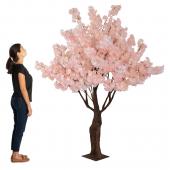 6.5FT Tall Fake Hydrangea Bloom Tree - 10 Interchangeable Branches - Blush/Light Pink