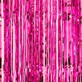 Decostar™ Sparkling Metallic Foil Fringe Curtain 96" 12 Pieces - Fuchsia