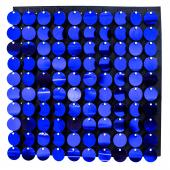 Decostar™ Shimmer Wall Panels w/ Black Backing & Round Sequins - 24 Tiles - Royal Blue