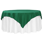 72" Square 200 GSM Polyester Tablecloth / Overlay - Emerald Green