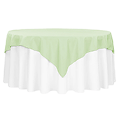 72" Square 200 GSM Polyester Tablecloth / Overlay - Sage Green