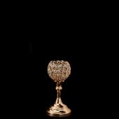 Decostar™ Crystal Ball Candle Holder Stand  9½" - Gold 