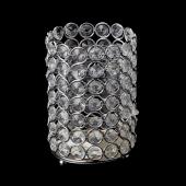 Decostar™ Crystal Gem Pillar Votive Candle Holder 6" - Silver
