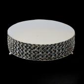 Decostar™ Crystal Round Cake Stand 13¾" - Silver