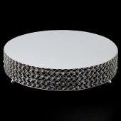 Decostar™ Crystal Round Cake Stand 18" - Silver