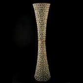 Decostar™ Crystal Hurricane Vase For Flowers 35 ½" - Gold