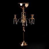 Decostar™ Candelabra 4 Arm Pillar Candle Holder 34" - French Gold