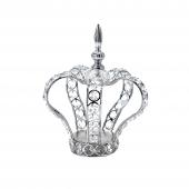 DECOSTAR™ 8¾in Crystal Beaded Crown Centerpiece - Silver