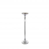 DECOSTAR™ 26¾in Metal Centerpiece Stand with Crystal Accent - Silver