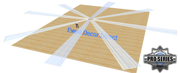 8-Panel 40ft Ceiling Draping Kit