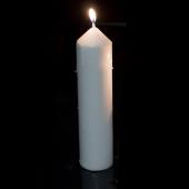 Decostar™ Dome Top Press Unscented Pillar Candle 2" x 9" - 12 Pieces - White