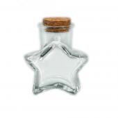 Decostar™ Glass Star Bottle with Cork Stopper 3 1/8" - 96 Pieces