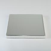 Decostar™ Square Mirror Plate with Gems 10"- 8 Pieces