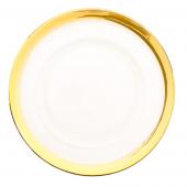 Decostar™ Glass Charger Plate 13" - 8 Pieces- Gold