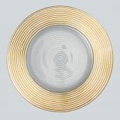 Decostar™ Glass Charger Plate 13" - 8 Pieces- Gold 