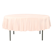 90" Round 200 GSM Polyester Tablecloth - Blush
