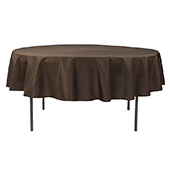 90" Round 200 GSM Polyester Tablecloth - Chocolate Brown