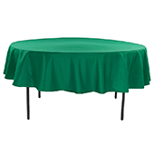 90" Round 200 GSM Polyester Tablecloth - Emerald Green