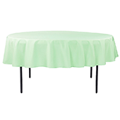 90" Round 200 GSM Polyester Tablecloth - Mint Green