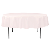 90" Round 200 GSM Polyester Tablecloth - Pastel Pink