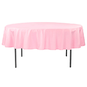 90" Round 200 GSM Polyester Tablecloth - Pink