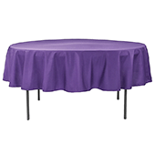 90" Round 200 GSM Polyester Tablecloth - Purple