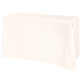 90" x 108" Oblong 200 GSM Polyester Tablecloth - Ivory