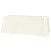 90" x 156" Rectangular 125-130 GSM Polyester Tablecloth - Ivory