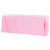 90" x 156" Rectangular 125-130 GSM Polyester Tablecloth - Pink
