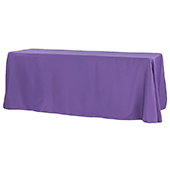 90" x 156" Rectangular 125-130 GSM Polyester Tablecloth - Purple