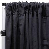 Royal Slub Drape Panel - 100% Polyester - Black