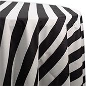 Black & White Striped Cabana Tablecloth - MANY SIZE OPTIONS