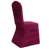 200 GSM Grade A Quality Ruched Chair Cover By Eastern Mills - Spandex/Lycra - Burgundy