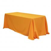 90" x 156" Rectangular 125-130 GSM Polyester Tablecloth - Orange