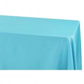 90" x 156" Rectangular 125-130 GSM Polyester Tablecloth - Aqua Blue