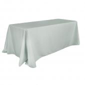 90" x 156" Rectangular 125-130 GSM Polyester Tablecloth - Gray/Silver