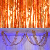 Copper - Metallic Fringe Ceiling Curtain - Choose your Length