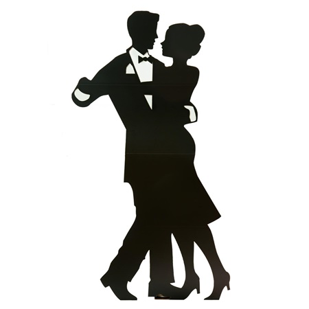 Large Dancing Couple Cut Out Silhouette