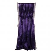 DecoStar™ 15" Chiavari Chair Accent 5 Piece Taffeta Weave - Dark Purple