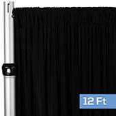 4-Way Stretch Spandex Drape Panel - 12ft Long - Black