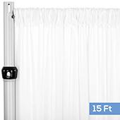 50% OFF LIQUIDATION – 4-Way Stretch Spandex Drape Panel - 15ft Long x 60 inches width - White