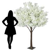 6FT Hydrangea Bloom Tree - Floor or Grand Centerpiece - 10 Interchangeable Branches - White w/ Leaves