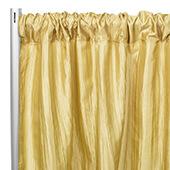 Accordion Crushed Taffeta - 10ft Long x 54" Wide Drape/Backdrop Panel - Gold