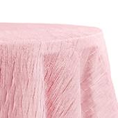 Accordion Crushed Taffeta - 120" Round Tablecloth - Pink