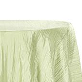 Accordion Crushed Taffeta - 120" Round Tablecloth - Sage Green