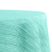 Accordion Crushed Taffeta - 120" Round Tablecloth - Turquoise