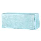 Accordion Crushed Taffeta - 90"x132" Rectangular Tablecloth - Baby Blue