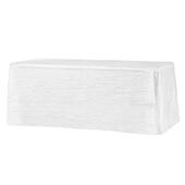 Accordion Crushed Taffeta - 90"x132" Rectangular Tablecloth - White