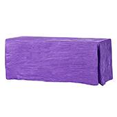 Accordion Crushed Taffeta - 90"x156" Rectangular Tablecloth - Purple