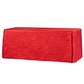 Accordion Crushed Taffeta - 90"x156" Rectangular Tablecloth - Red